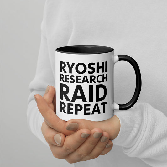 Ryoshi. Research. Raid. Repeat. - Ceramic Mug